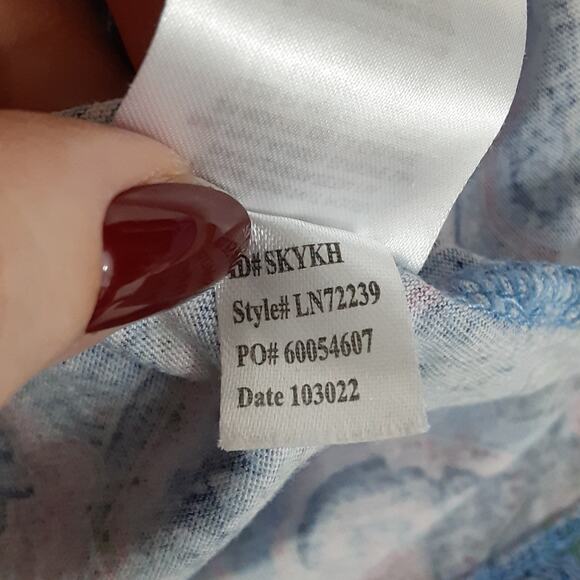 Lauren Ralph Lauren Black Label Notch Collar Pajama Set Bermuda Shorts Womens L - Picture 13 of 16